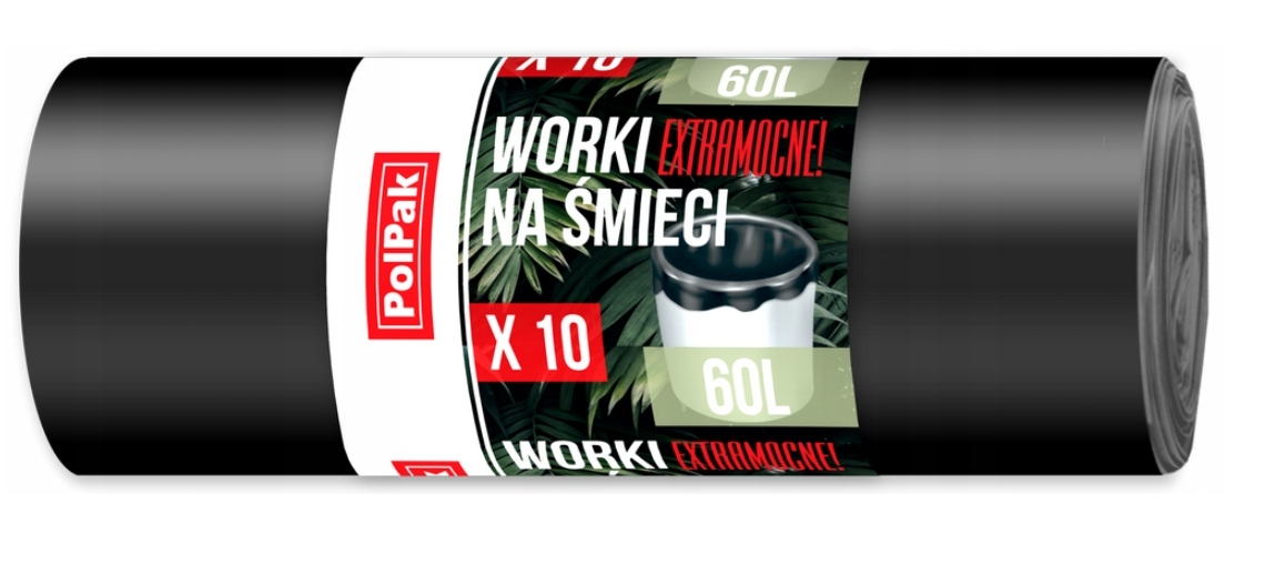 

Polpak 0738 Worki Na Śmieci Extramocne 60L x 10szt