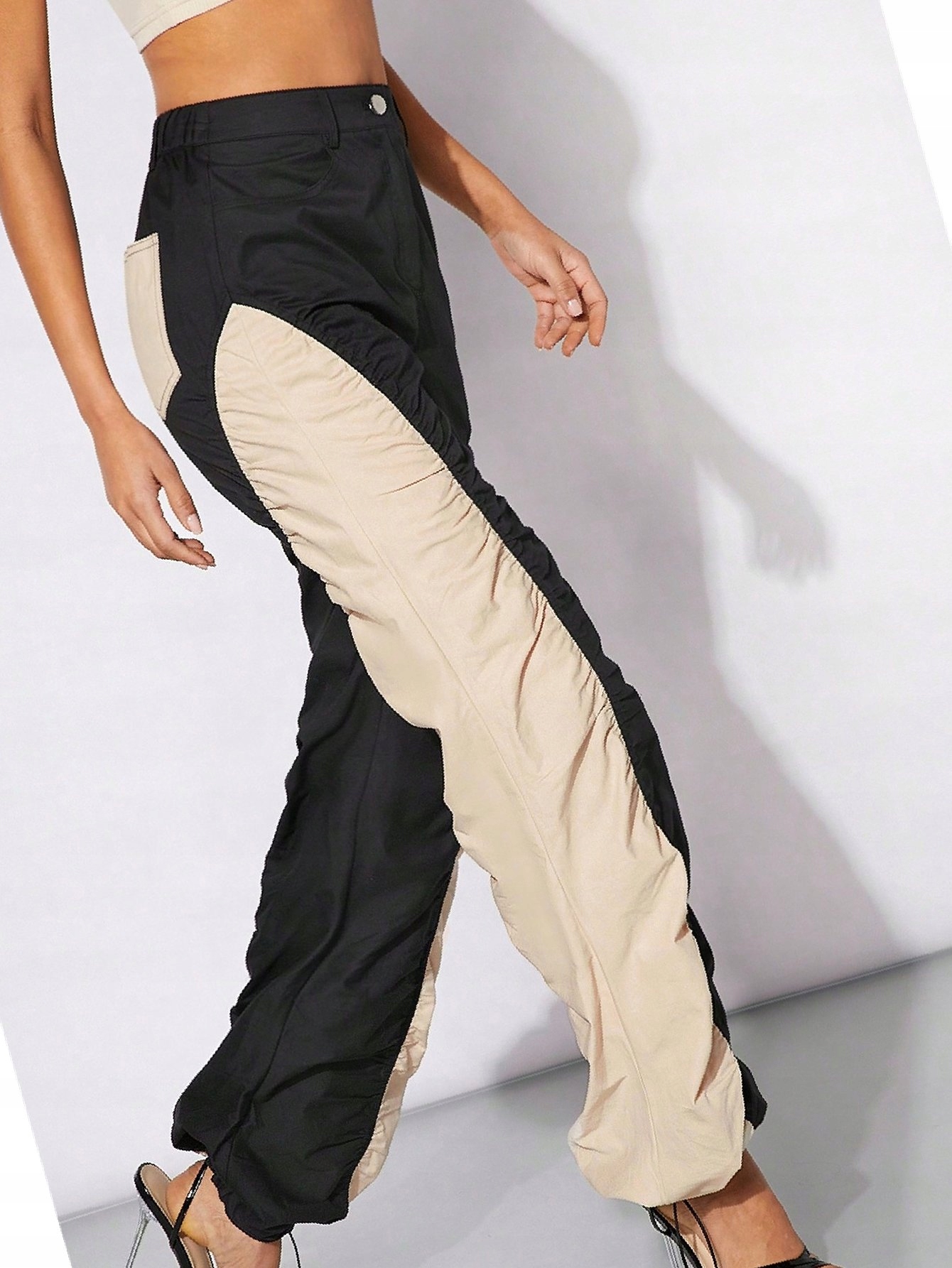 Kalhoty z Viskózy Parachute se stahovací šňůrkou v nohavicích Casual S 36