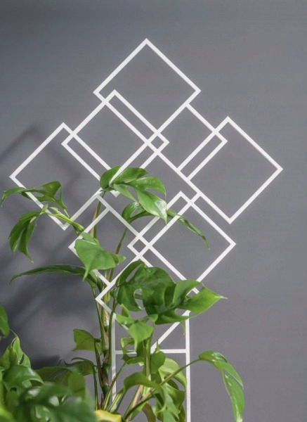 Podpora do kwiatów kwadraty czarne Rodzaj drabinka