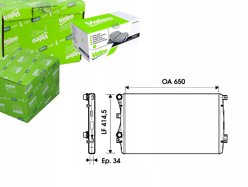 Valeo Chladič Motoru 1K0121253BB 1K0121253AA 1K