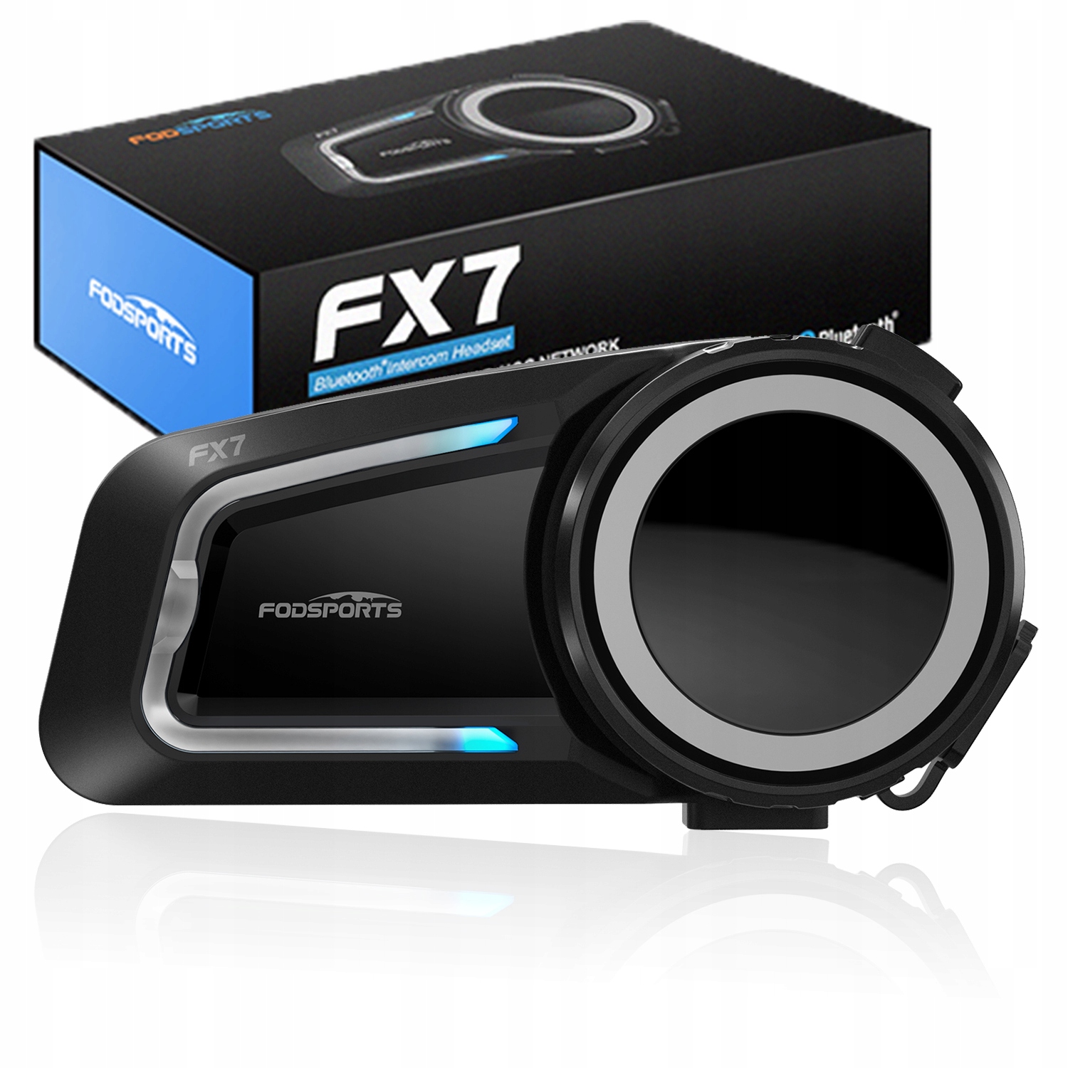 Fodsports FX7 Mesh Interkom Pre 10 Motorkárov Dvojjadrový BT5.4+FM