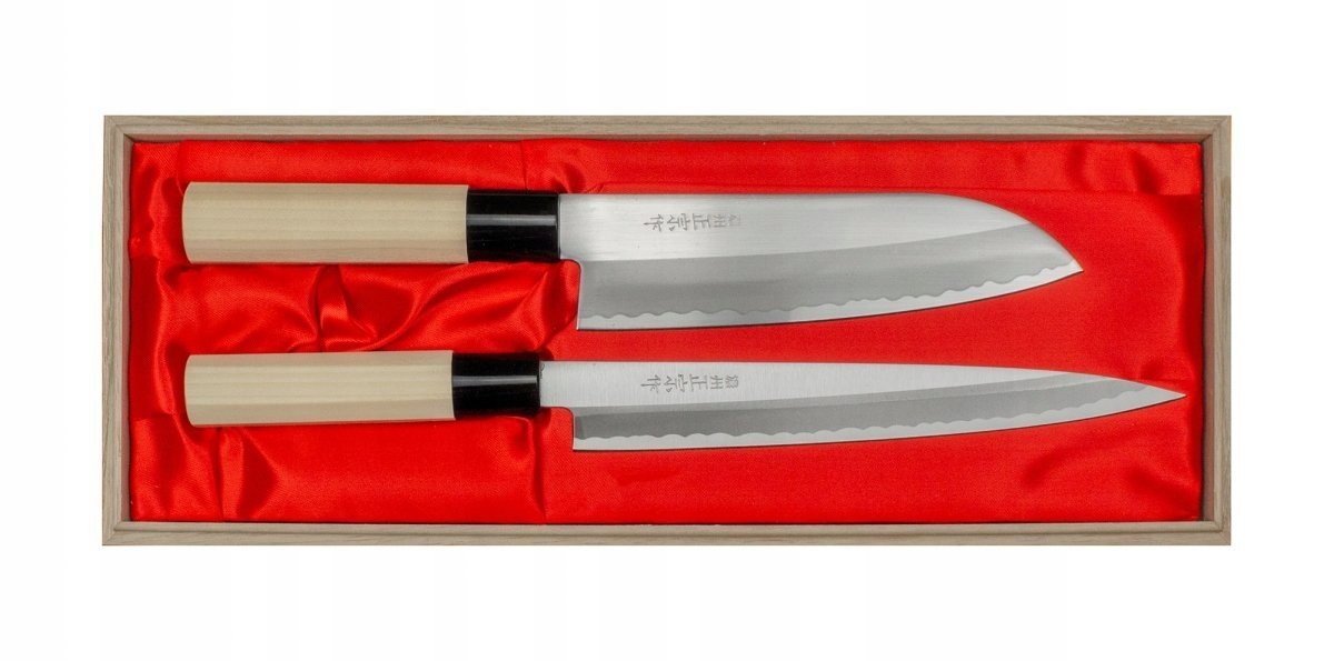 Satake Yoshimitsu Sada 2 nožov Santoku+sashimi, univerzálna sada