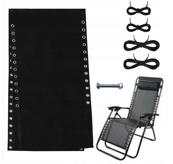 Tkanina pro výměnu zahradního lehátka Odpočinek 4ks Elastická šňůrka