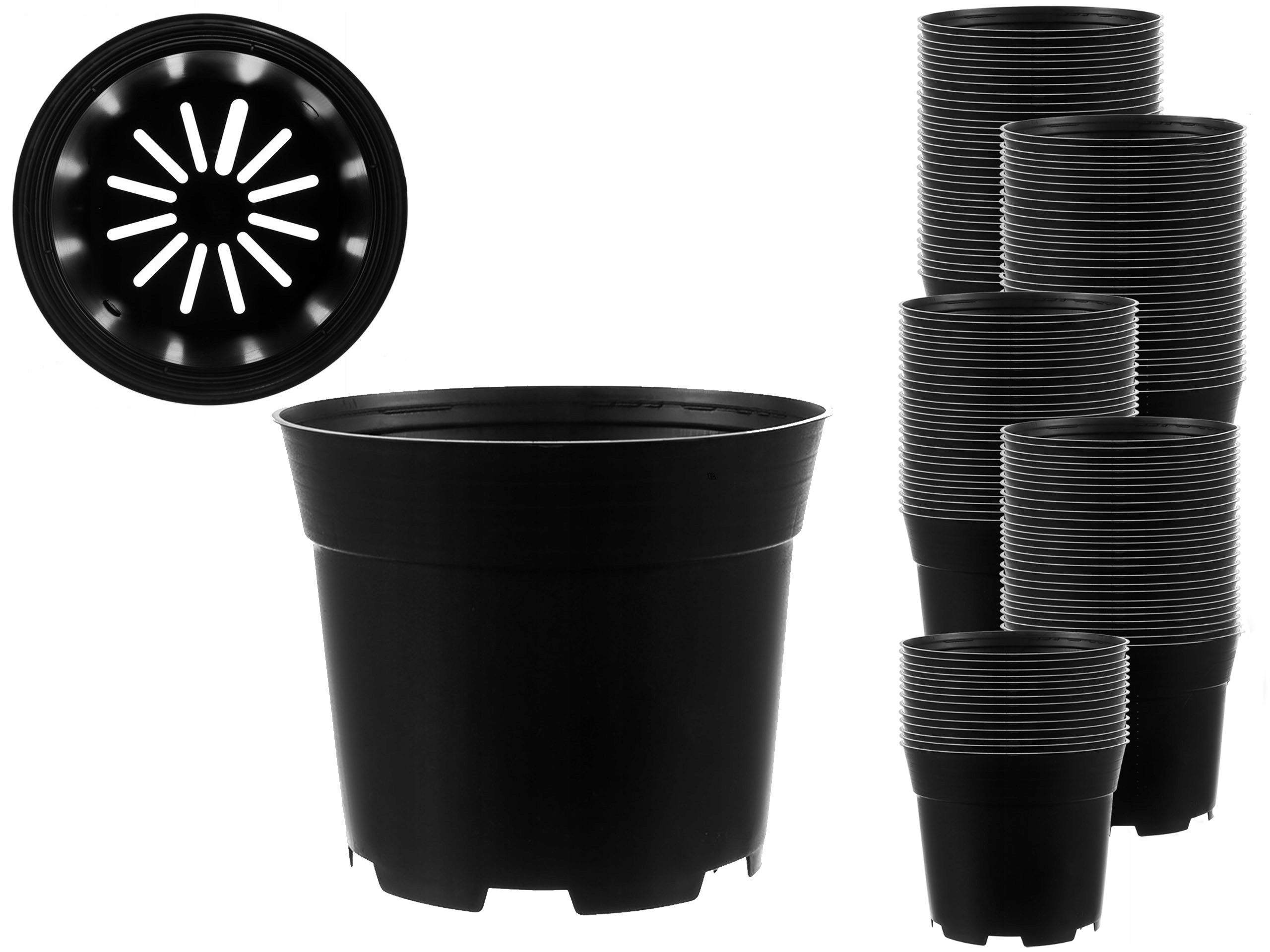 100 Kusů Květináč 2 l Výrobní květináče pro pěstování sadby 16 cm