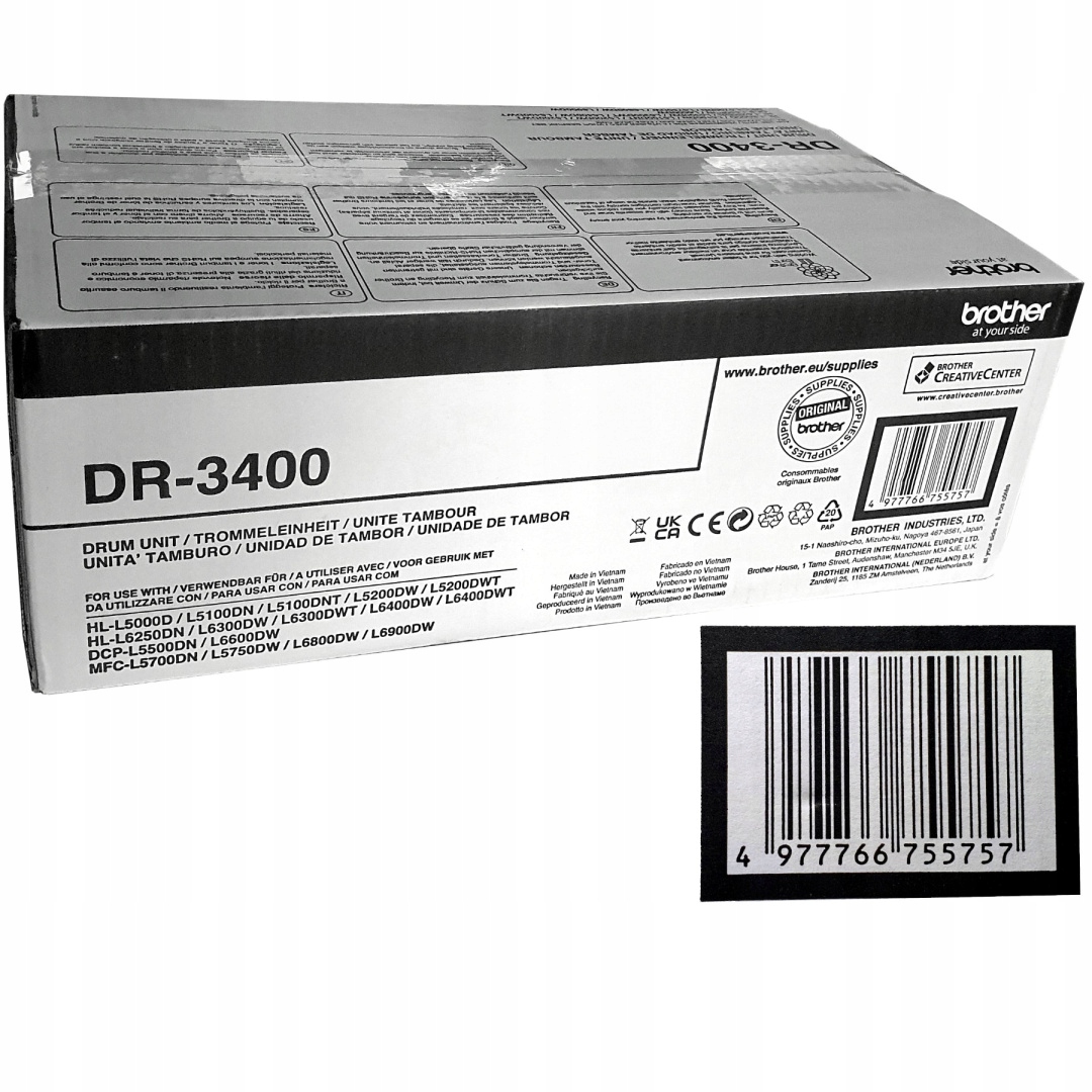 Bęben Brother DR3400 DR-3400 50000 stron orginalny DRUM EAN (GTIN) 4977766755757