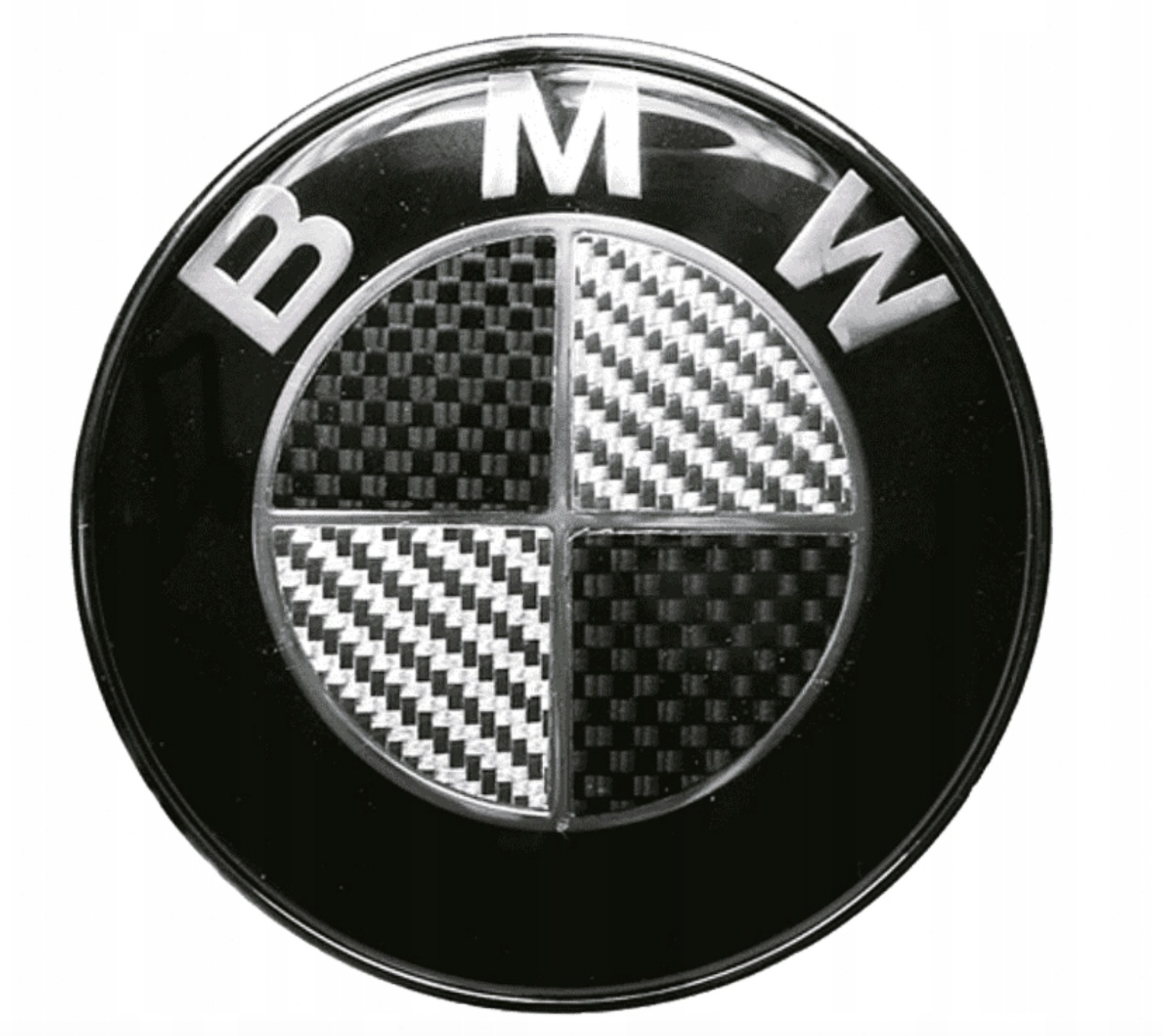 Эмблема logo bmw на капоте карбон 82mm 51148132375