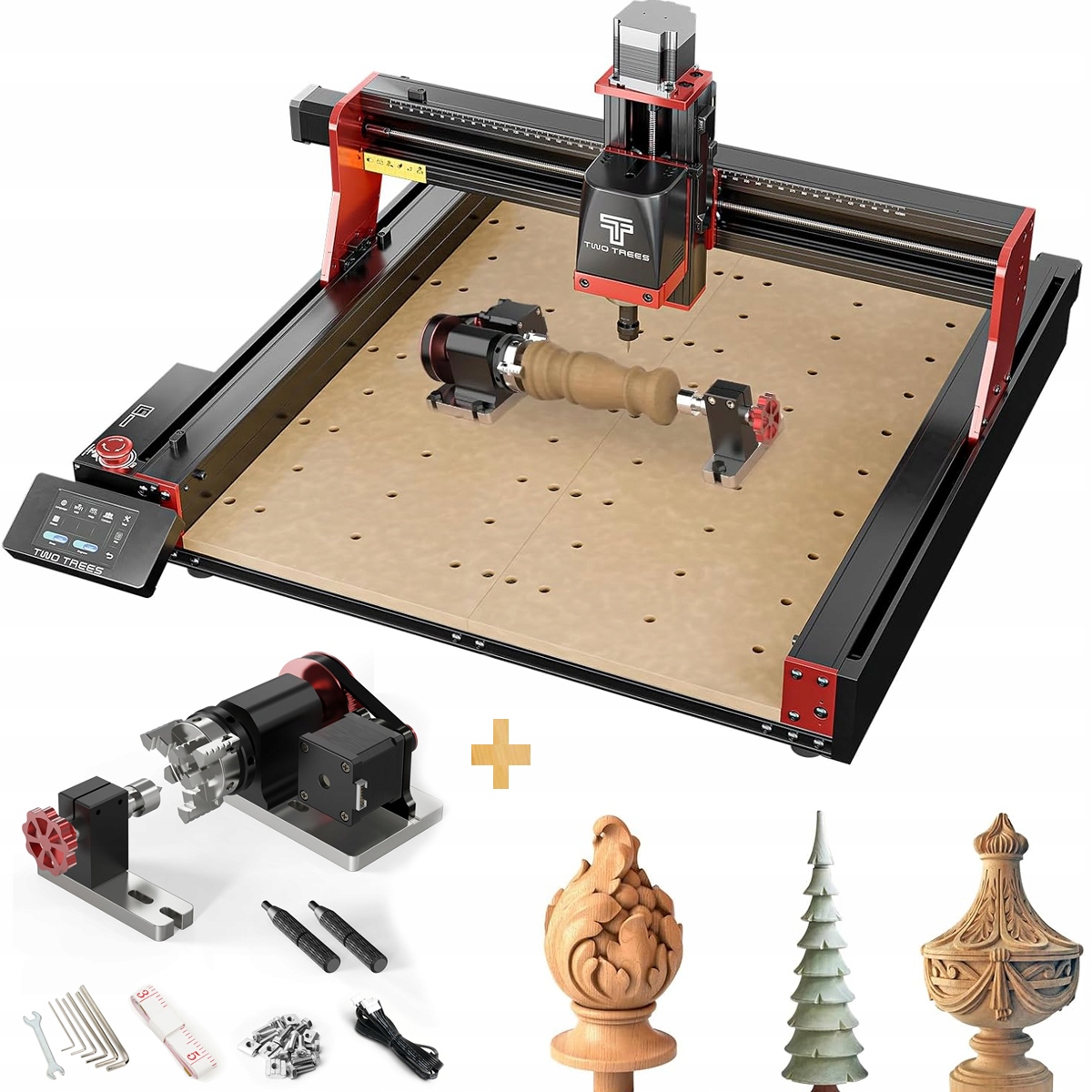 Grawer laser Frezarka Ploter Cnc Twotrees TTC-450 PRO+Czwarta oś obrotowej
