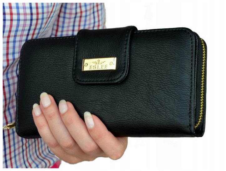 PORTFEL DAMSKI DUŻY TOREBKA PORTMONETKA PODWÓJNY