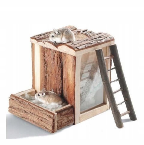 TRIXIE Zabawka wieża do kopania norek domek kryjówka chomika myszy 20 cm Szerokość produktu 16 cm