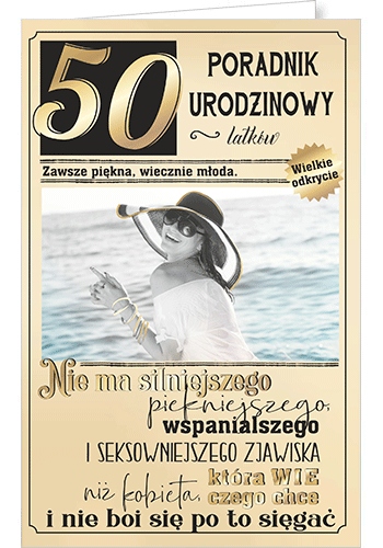 

Kartka 50 Urodziny 13 x 20,4 cm