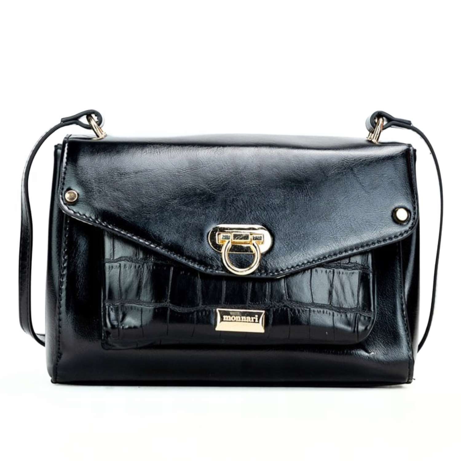 Monnari Dámská černá kabelka přes rameno elegantní BAG1820 eko kůže