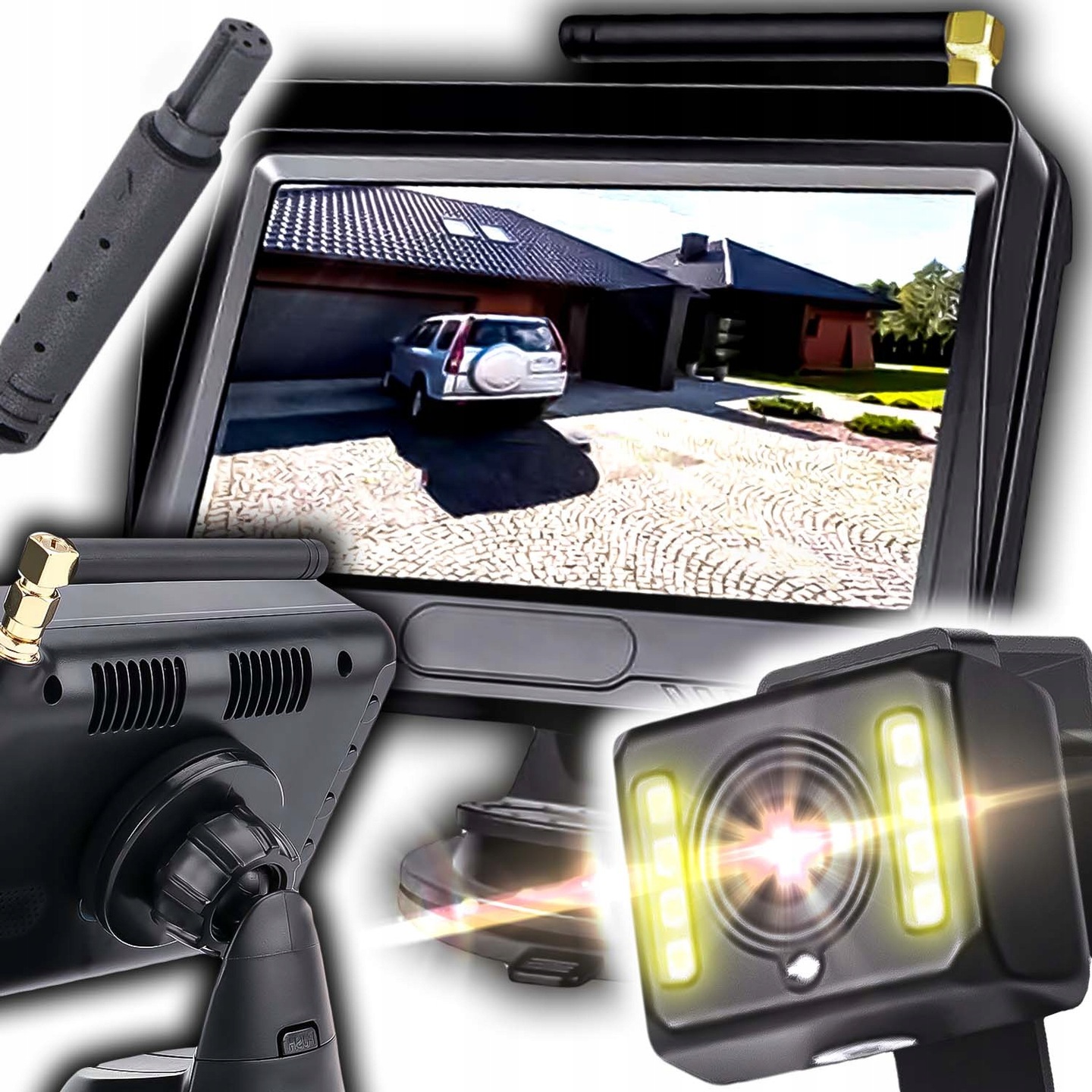 BEZPRZEWODOWA KAMERA COFANIA 720p + MONITOR 4,3 cala IPS NIGHTVISION AHD