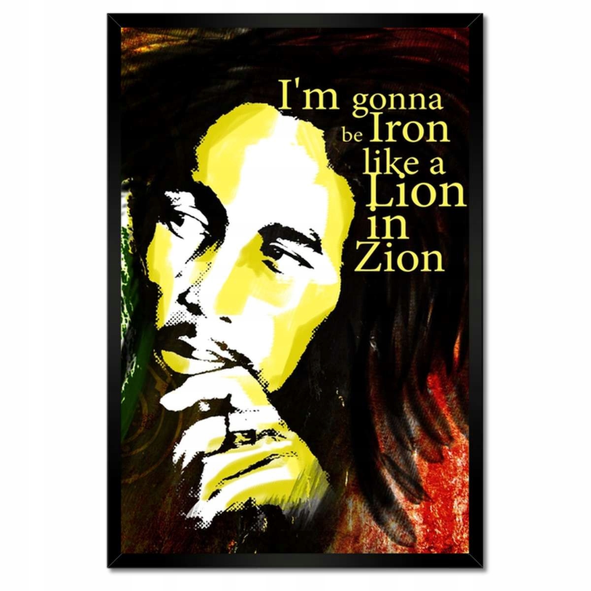 Plakáty v rámu 40x60 Bob Marley Lion in Zion