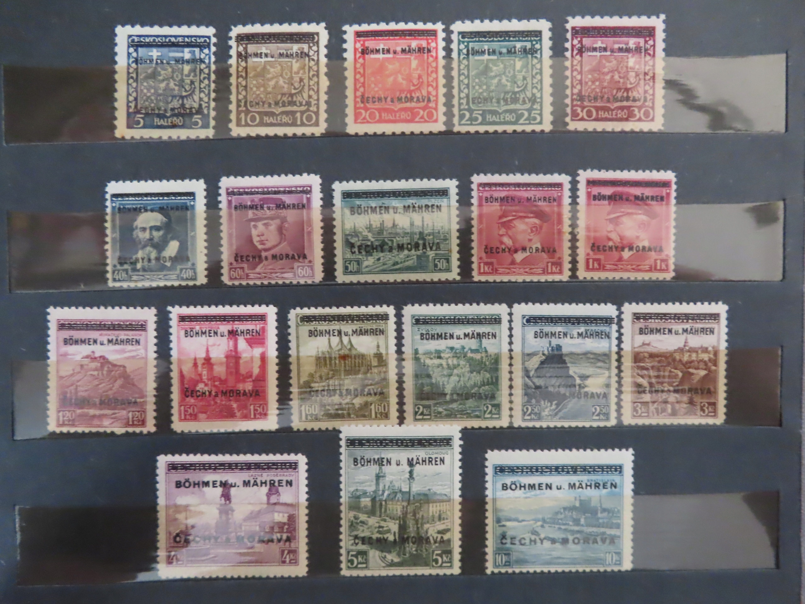 Zestaw znaczków Czechy i Morawa A1325