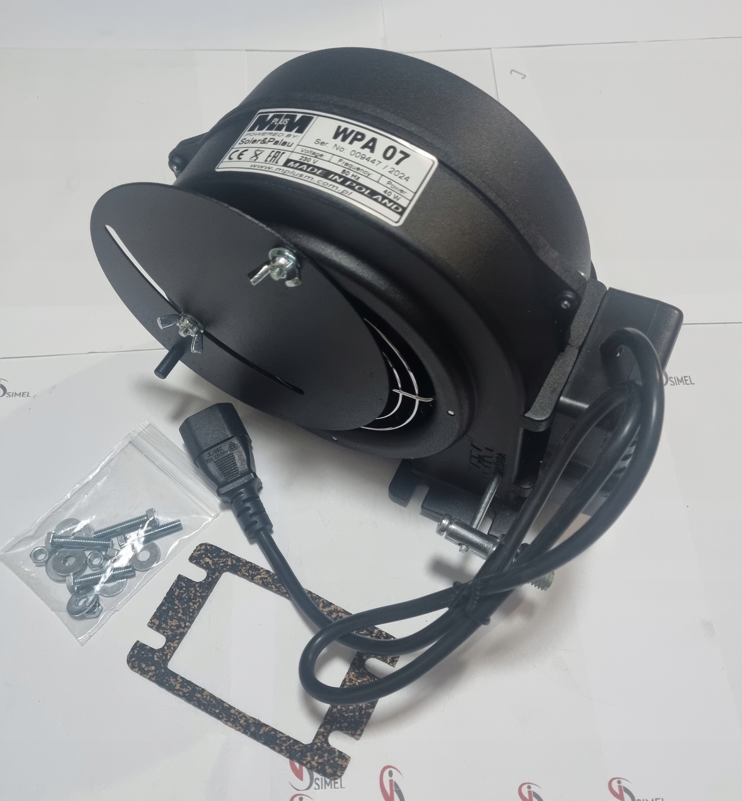 Ventilátor kotla C.o. Wpa 07 Kp Gp -40W, zástrčka, tesnenie, skrutky