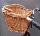 Duży kosz wiklinowy na rower Koszyk rowerowy z wikliny