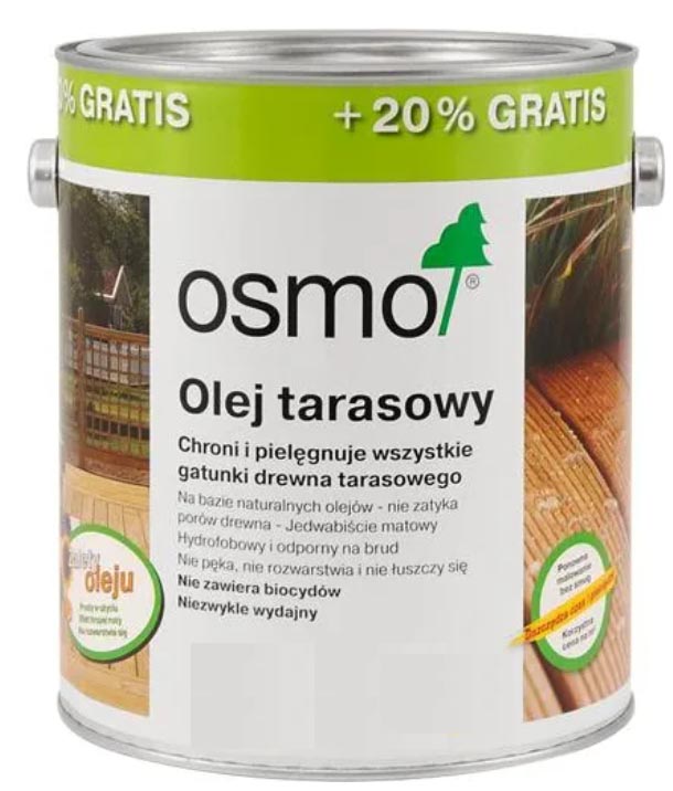 Olej Tarasowy Osmo 007 Teak Bezbarwny 3L