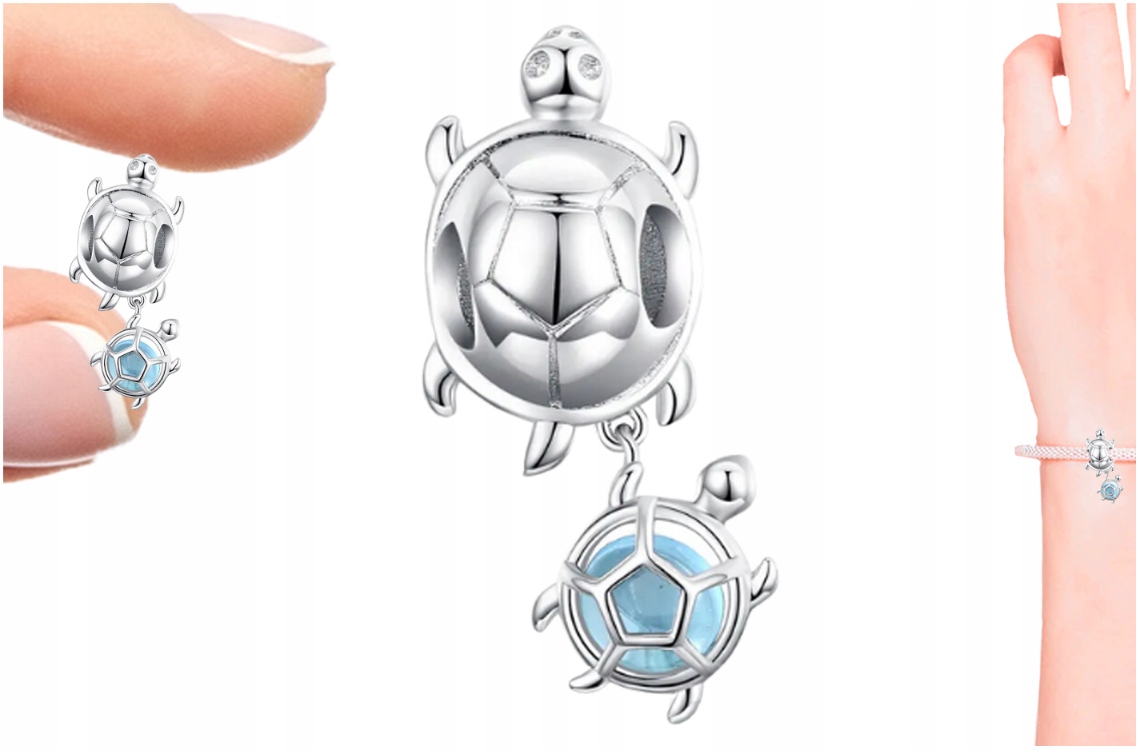 

Charms Żółwie Morskie Zawieszka Charms Srebro 925