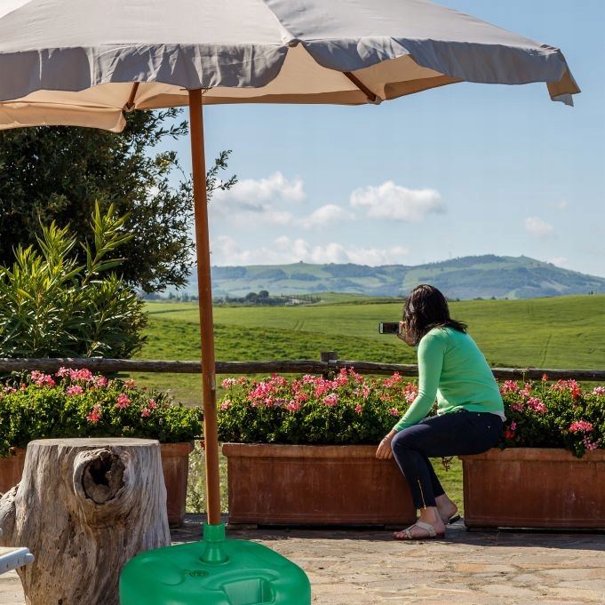 STOJAK OBCIĄŻNIK PODSTAWA POD PARASOL OGRODOWY DO NAPEŁNIENIA OUTLET Producent Relaxdays