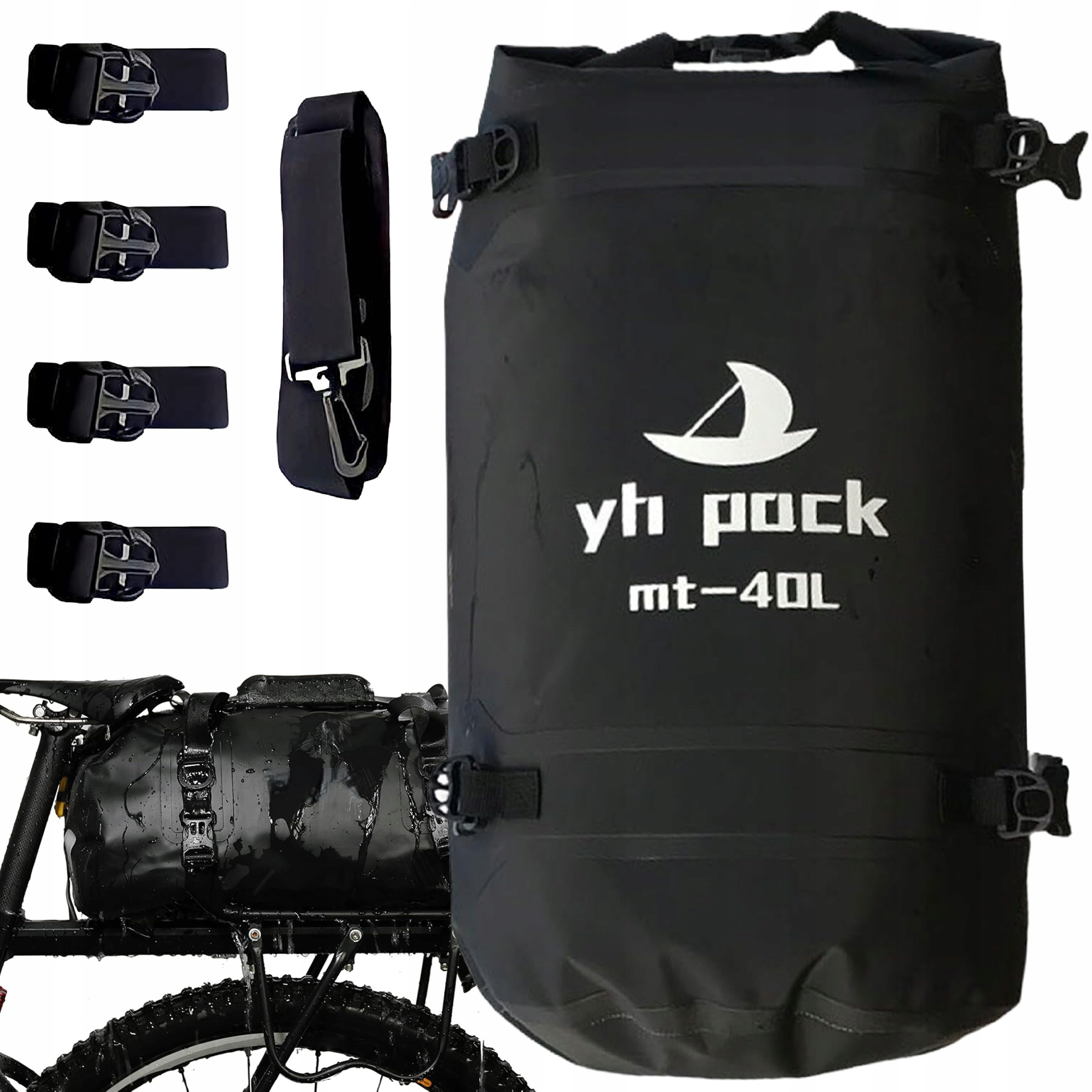 Vodotěsná taška na motocykl Taška na zavazadla na motorku Kajak Rameno 40L