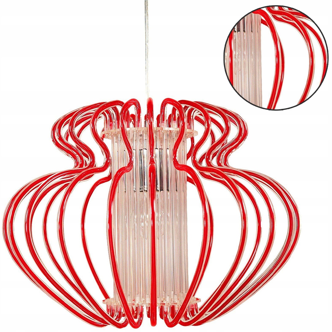 Moderní, exkluzivní stropní lampa červená