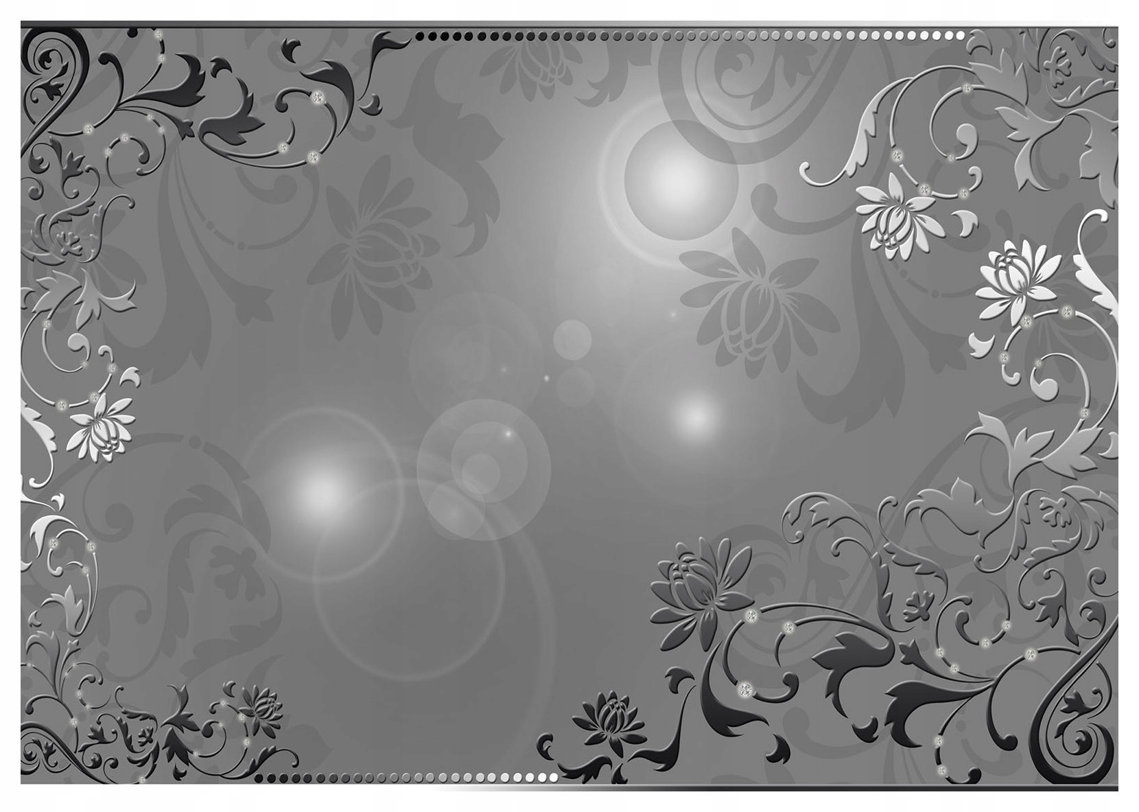 Tapeta Šedé kvety Minimalizmus 312x219 Štýlová elegancia do obývačky lepidlo