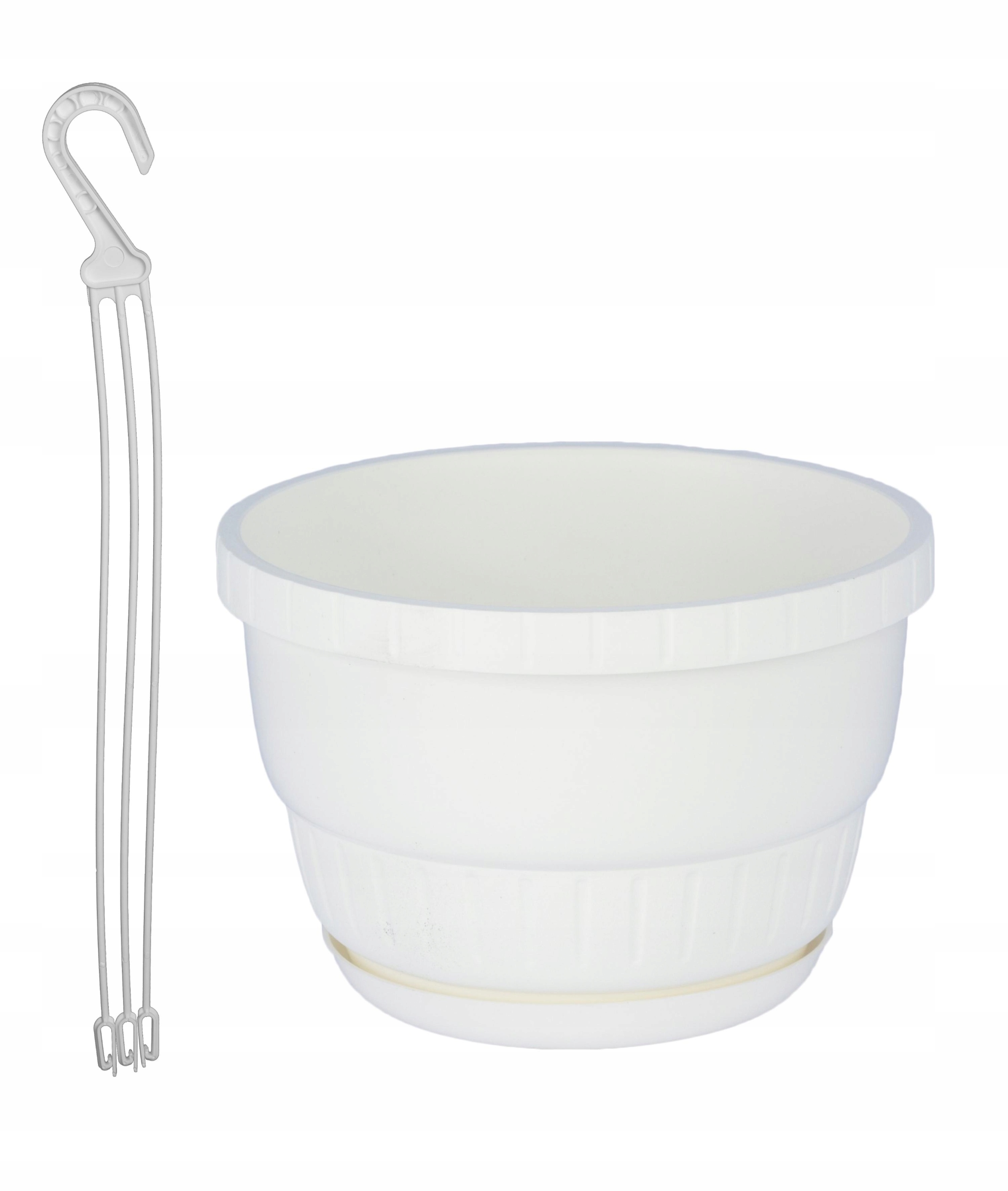 

Doniczka kwietnik Europa 17+podstawek+wieszak biel