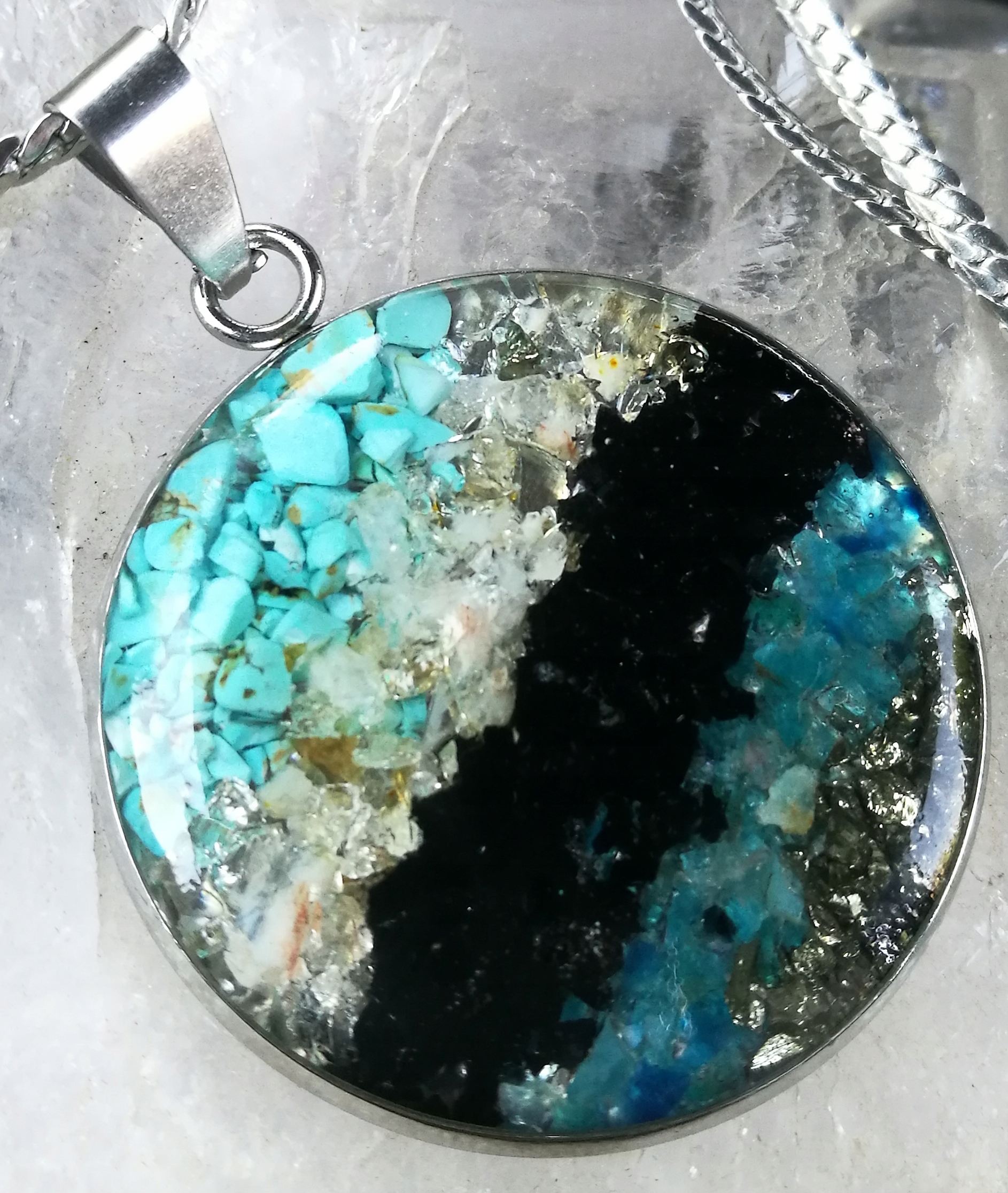 Orgonit Zářič 5G Turmalín Tyrkysová Apatit