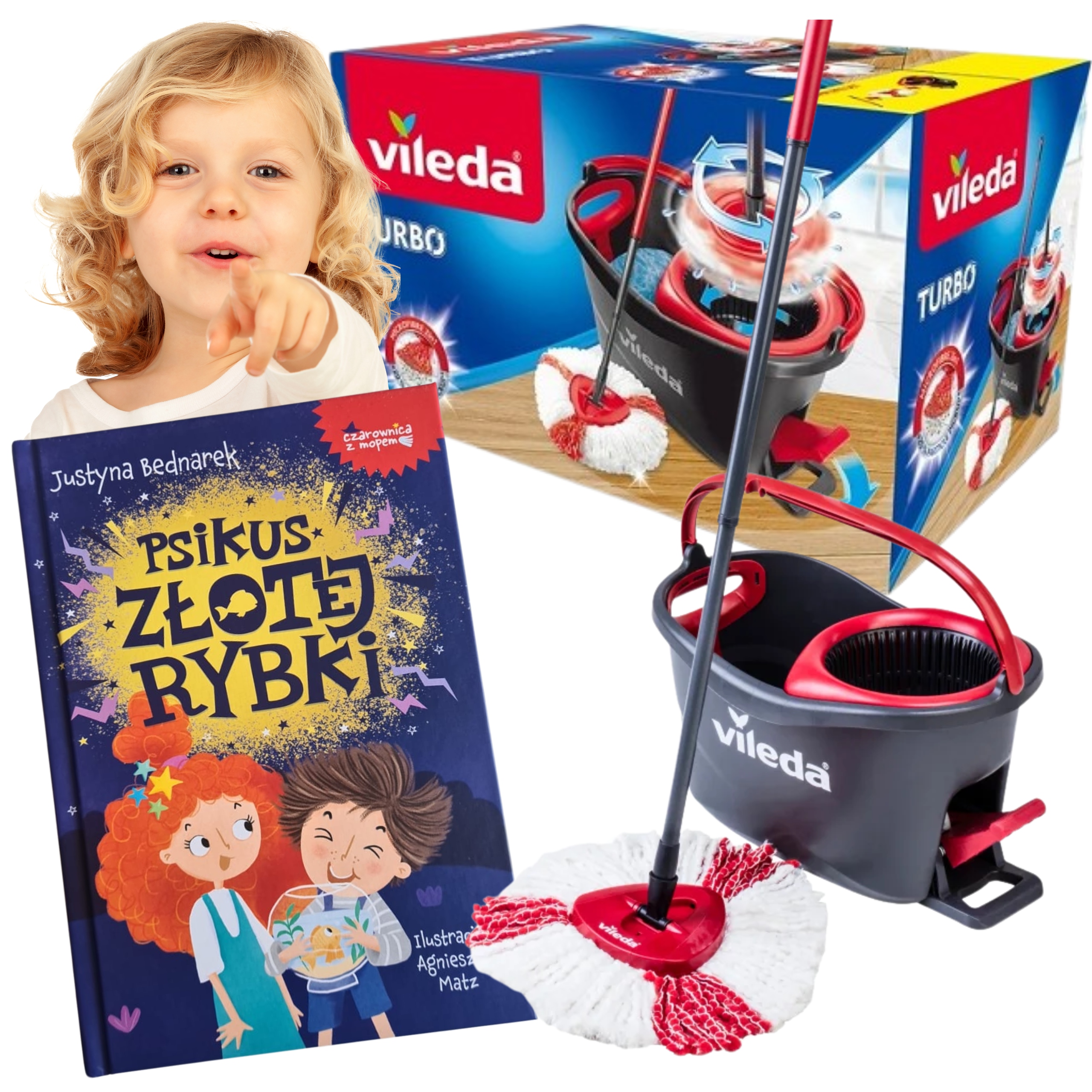 Levně Rotační mop Vileda Easy Wring & Clean Turbo kulatý s odstředivkou Kniha