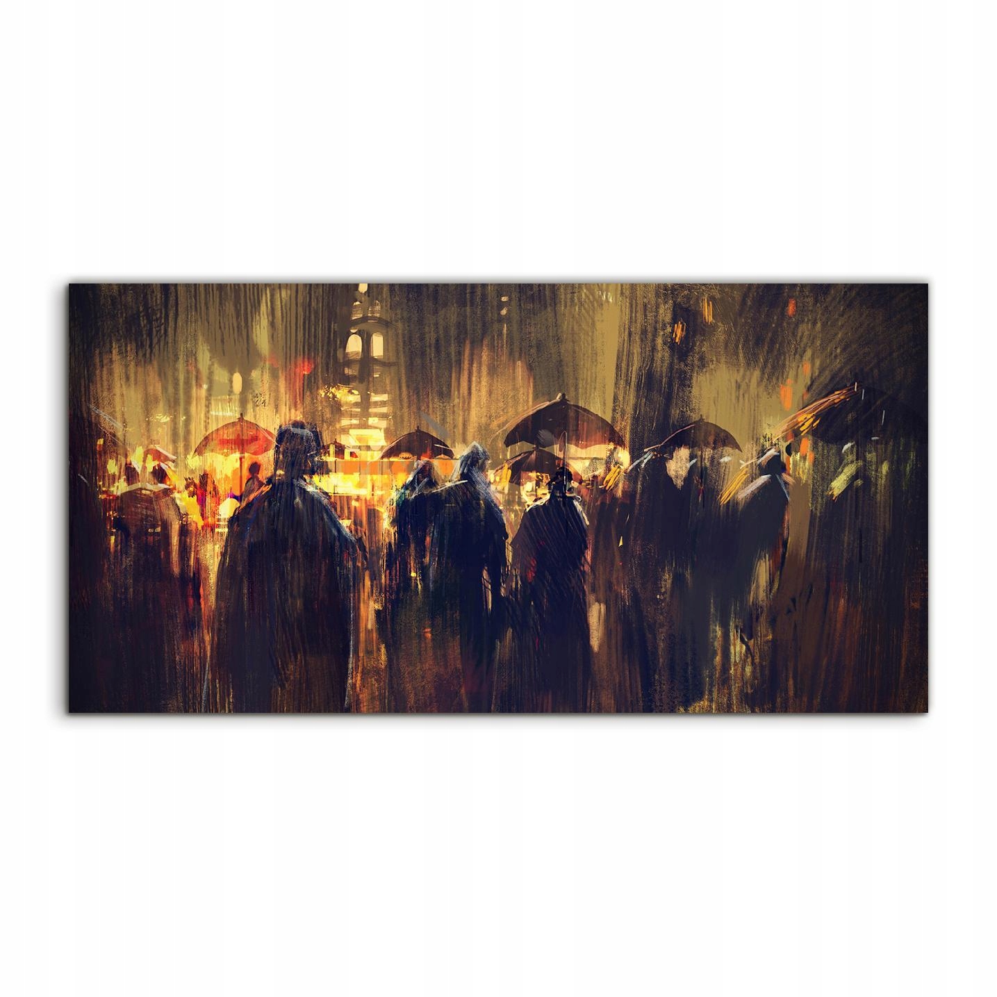 

Obraz akryl 140x70 na ścianę Tłum Ludzie Parasol