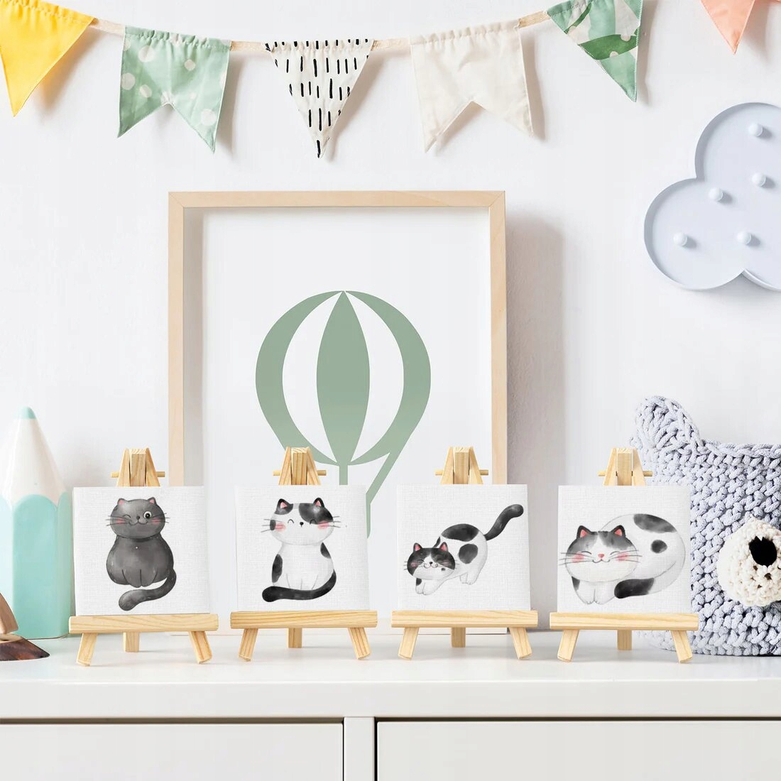 MAŁA SZTALUGA + MINI PŁÓTNO MALARSKIE 7x7cm Materiał wykonania płótno