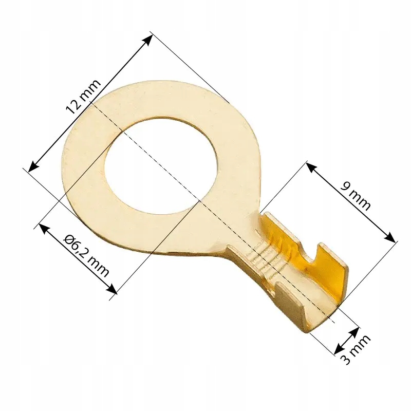 Разъем M6 неизолированный