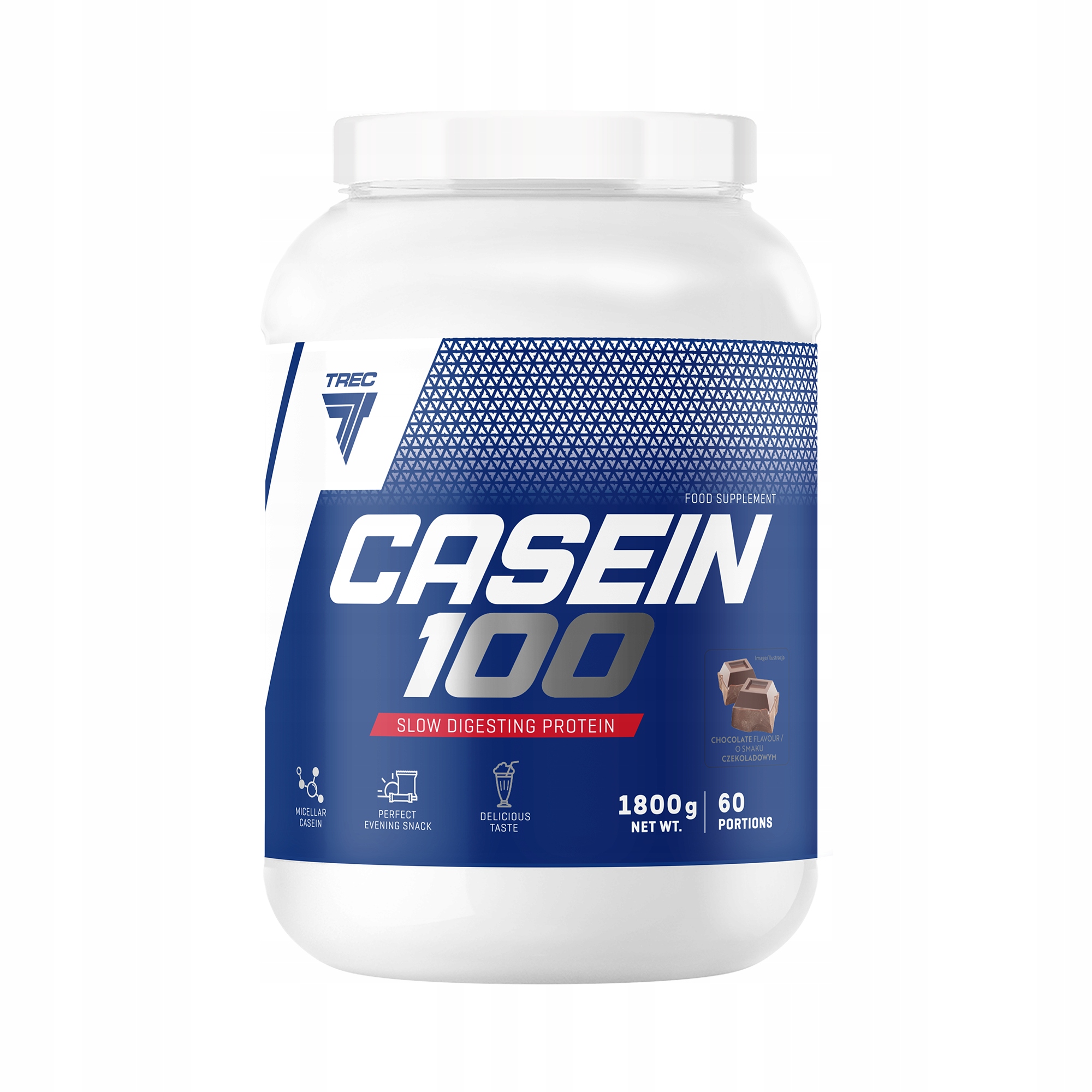 Trec Casein 100 1800 g Kasein Bílkovina Protein Čokoláda