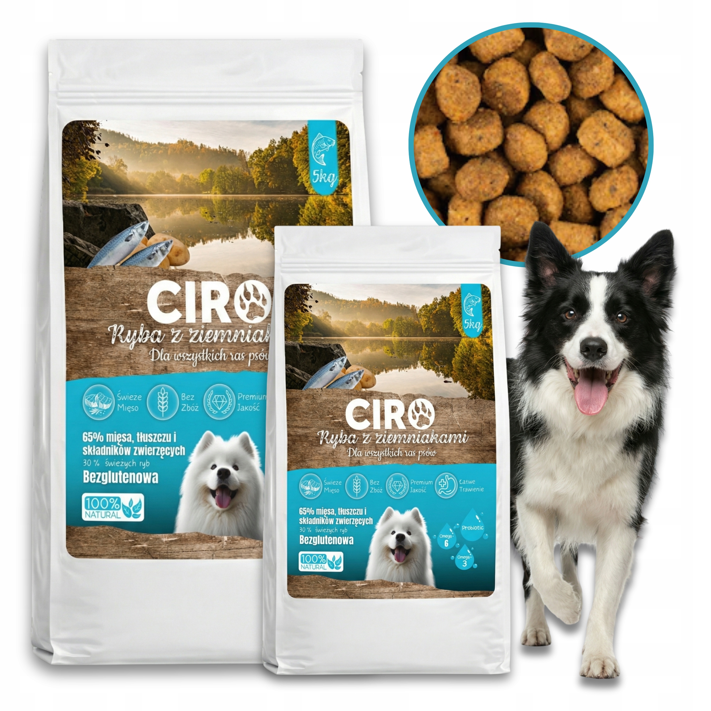 Levně Krmivo Suché Pro Psa Ryba S Bramborami Všechny Velké Plemena Adult Ciro 10 Kg