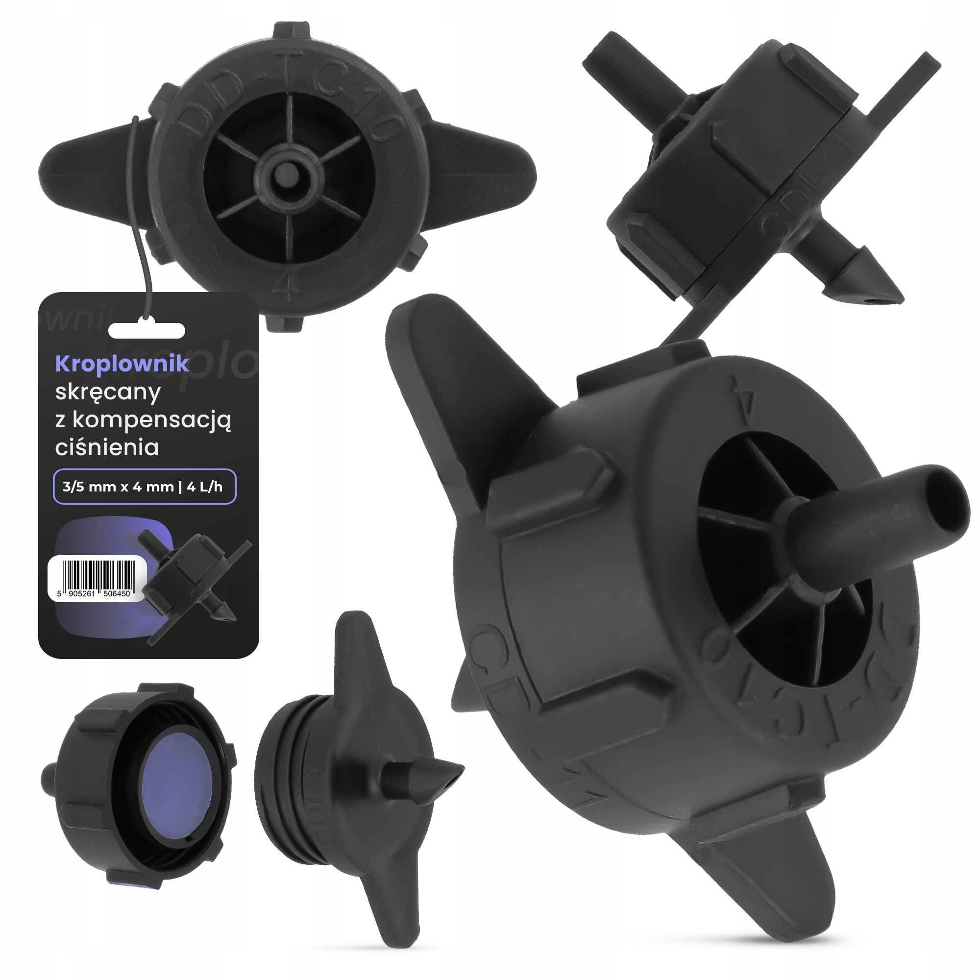 

Kroplownik Emiter Kompensacją do Nawadniania 4L/h