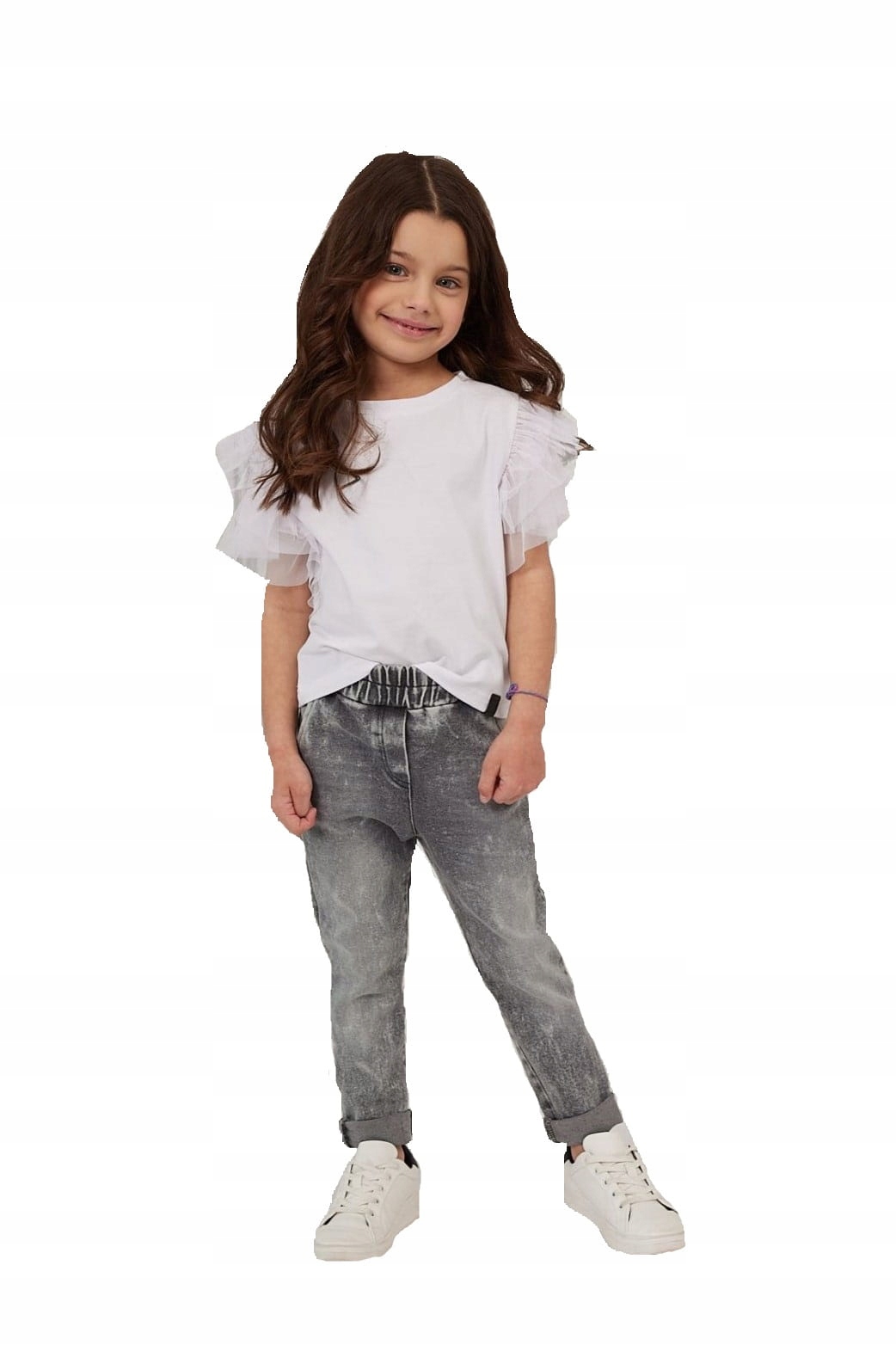 

Biała bluzka z tiulem All For Kids 128 134