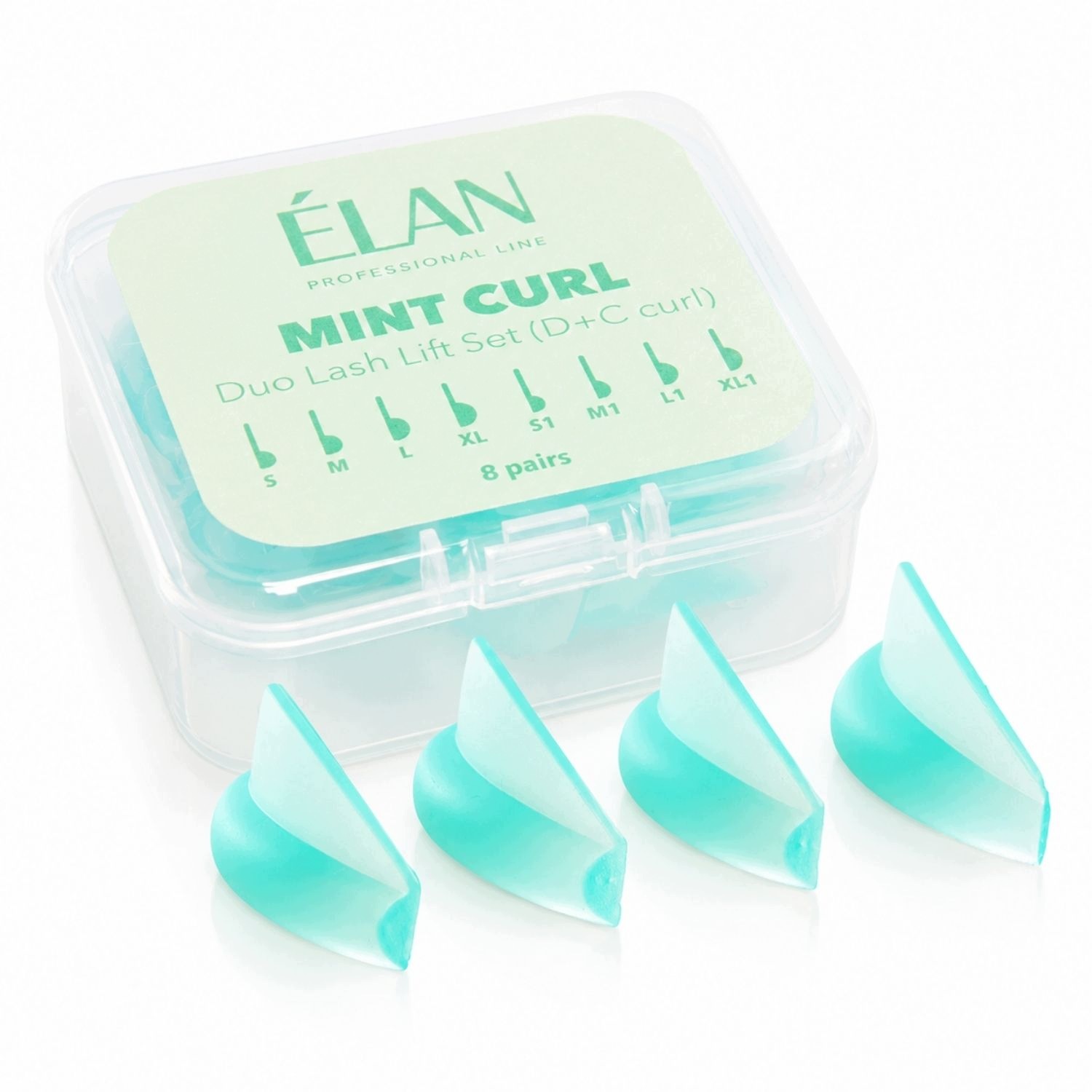 Duo Mint Curl wałki silikonowe do liftingu rzęs skręt C+D 8 par