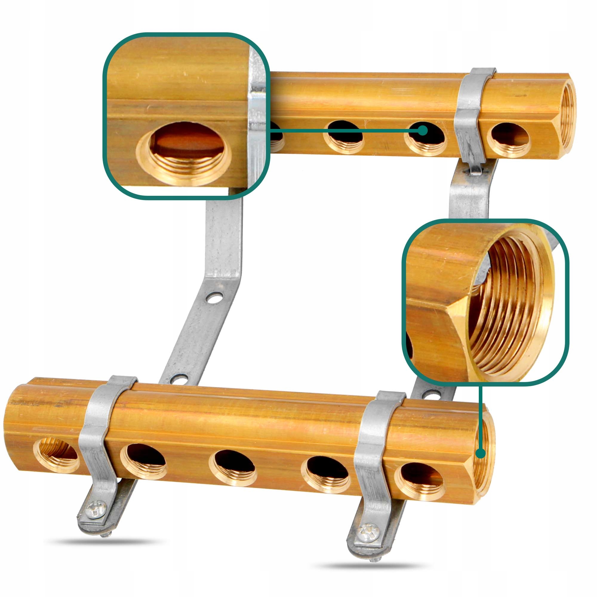 ROZDZIELACZ PODŁOGÓWKI Ogrzewania CO Podłogowego 5 OBWODÓW Sekcji KOLEKT 4F Marka Millto
