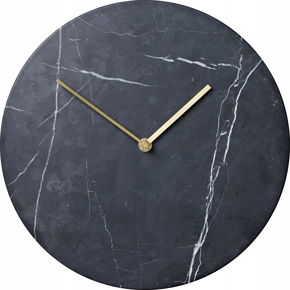Menu Marble Mramorový nástenný hodinový strojček Mramor Carrara čierny