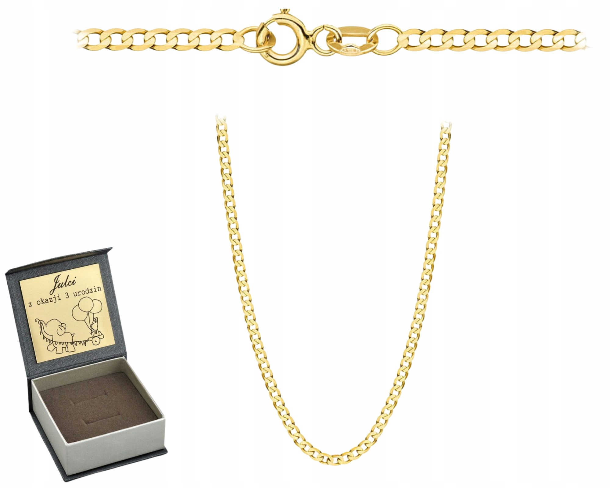 Zlatý Řetízek Pancíř Hladký 50 CM 585 Gravírování