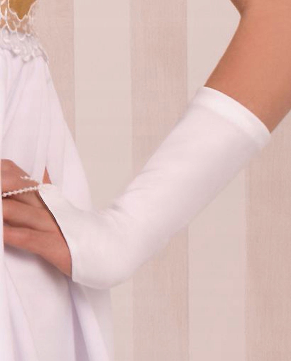 Rękawiczki komunijne gładkie