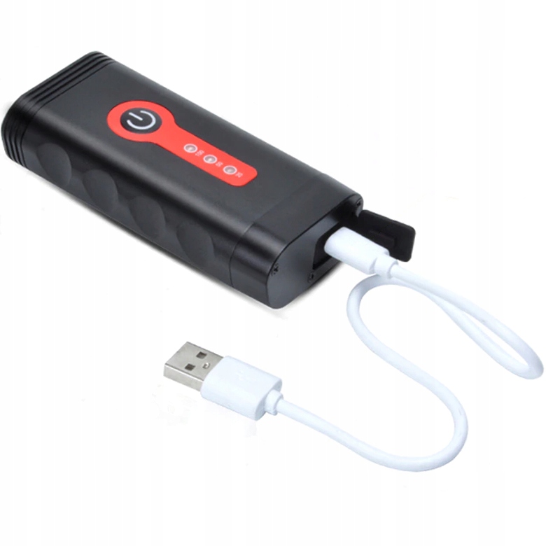 LAMPKA ROWEROWA LED PRZÓD + TYŁ ZESTAW ŚWIATŁA ROWEROWE USB WODOODPORNE Czas pracy 4 h