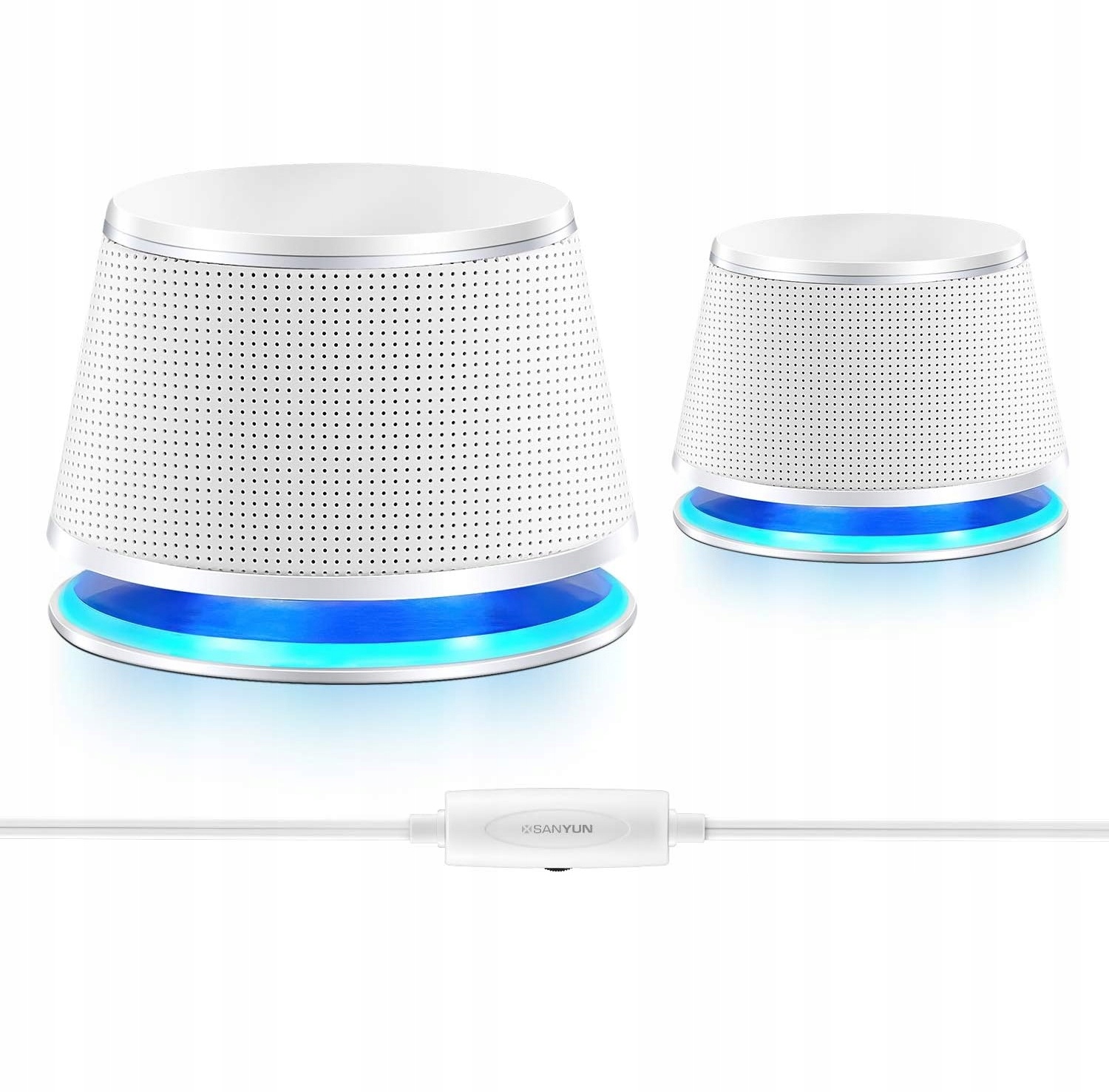 Głośniki Komputerowe Sanyun SW102 Pc 5W x 2 Usb-a Aux 3,5 MM