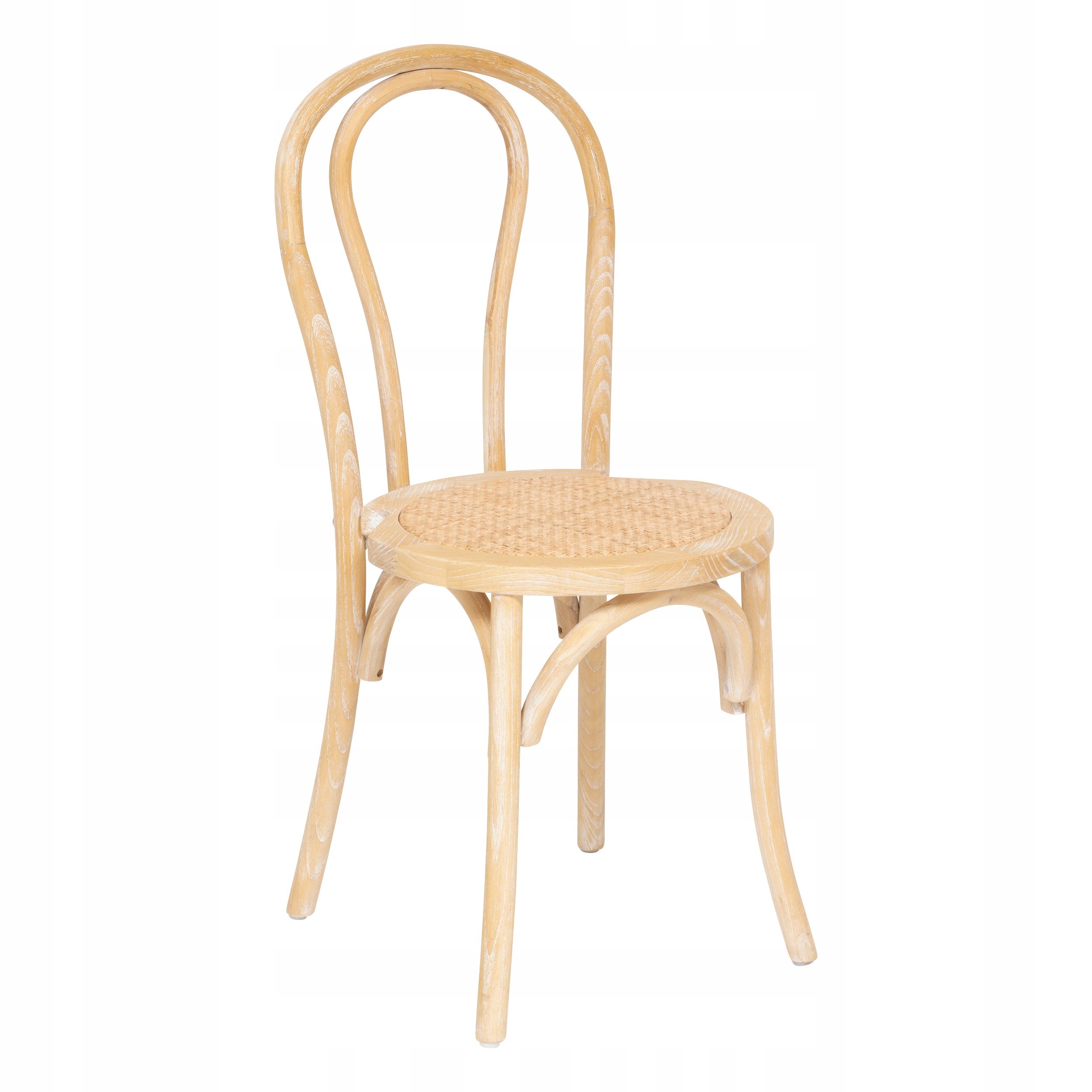 Jídelní židle béžová Drevo len přírodní opěradlo pletený sedák