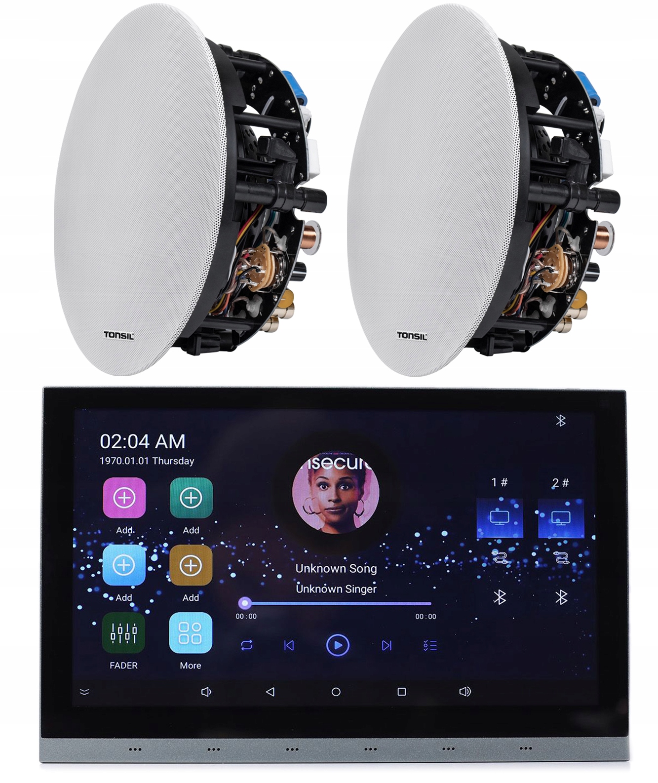 Nástěnný přehrávač Tonsil WS-100 WiFi Bt 2x stropní reproduktor Zgsu 5040