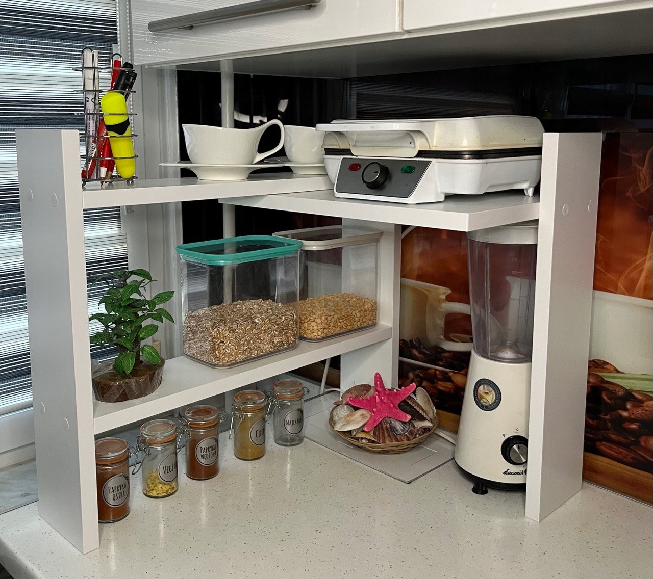 PÓŁKA KUCHENNA NA PRZYPRAWY ORGANIZER Głębokość mebla 11 cm