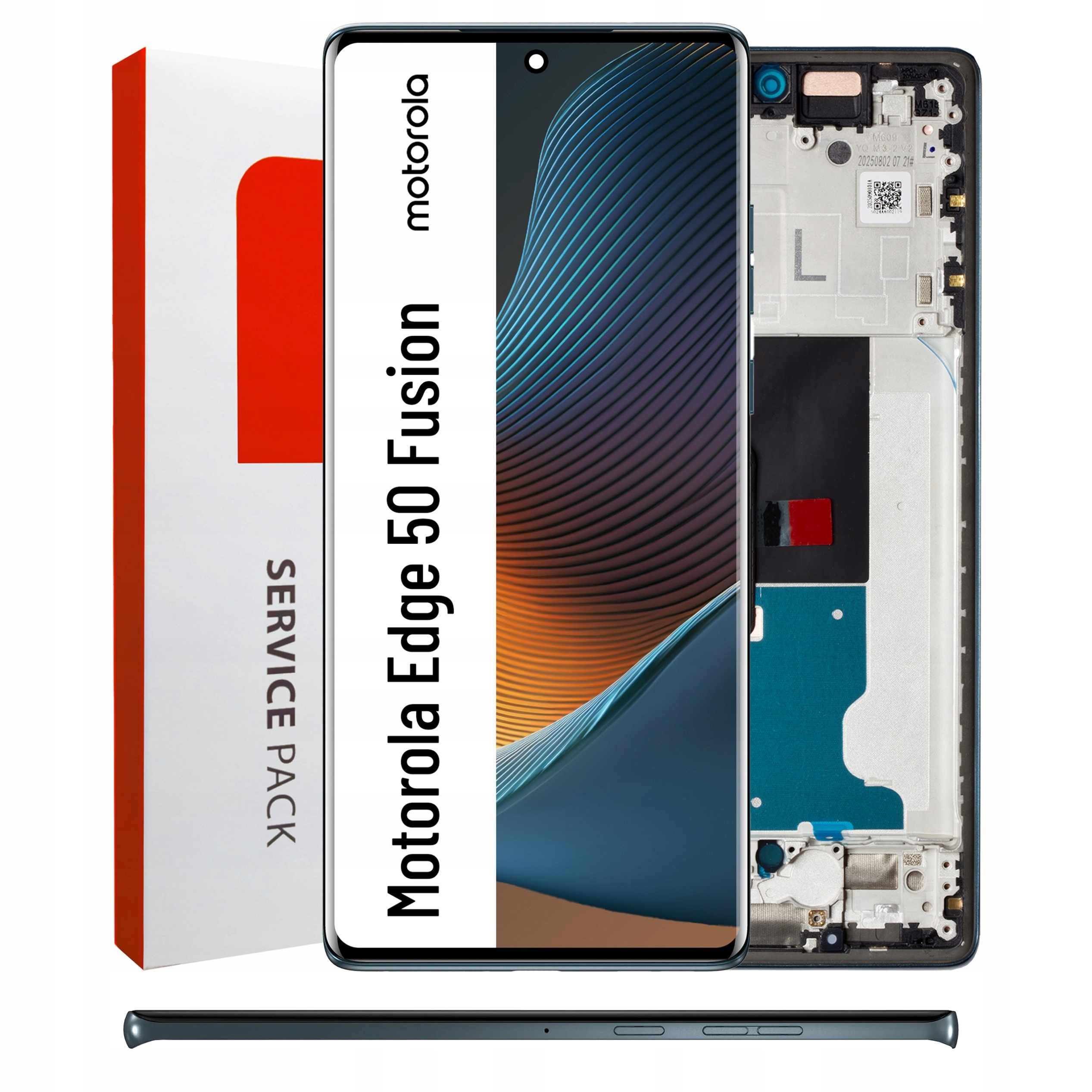 Displej pro Motorola Edge 50 Fusion LCD displej Rámeček Blue Originál Zila