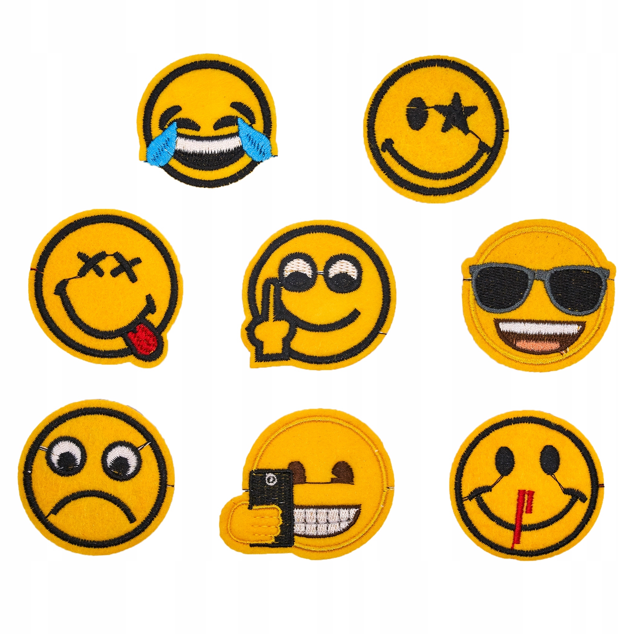 

Emotki naprasowanki Termo Emoji buźki Zestaw 8 szt