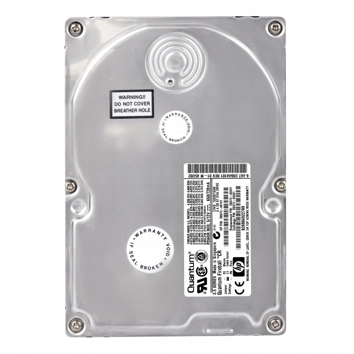 Hp D8372-60101 D8372-69001 6.4GB 5.4K Ata 3.5'' CR64A101