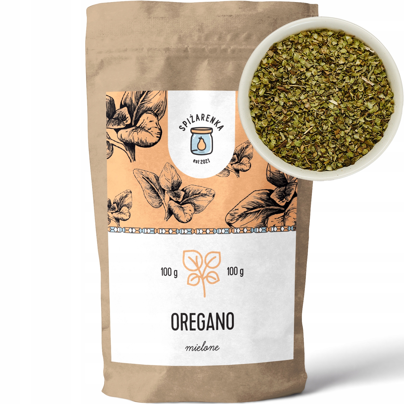 4x Oregano sušené listy Aromatické zdravé koření Velký Balíček Spížová